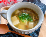 なめこと豆腐の簡単★中華風スープ作り方3写真