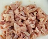 フワフワ鶏むね肉の青椒肉絲作り方2写真