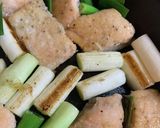 秋鮭とネギの照り焼き作り方5写真