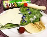 春菊が美味しいキッシュに!ポテチで簡単!作り方1写真