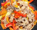 豚肉と筍パプリカのオイスターソース炒め作り方7写真