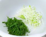 タップリきのこ と挽肉のわさび醤油パスタ作り方3写真