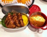 のっけ弁当(ハムカツ)作り方2写真