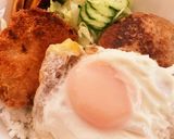 味噌バーグの和風ロコモコ作り方4写真