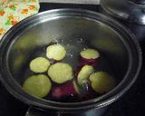 材料3つ　ヨーグルト入り　スイートポテト作り方2写真