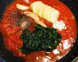 ほうれん草のトマトクリームソースパスタ作り方1写真