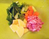 ひき肉と小松菜の甘味噌生姜炒めご飯作り方1写真