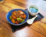 ひき肉と小松菜の甘味噌生姜炒めご飯作り方10写真