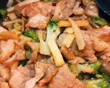 たこの子とブロッコリーの豚肉炒め作り方7写真
