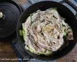 しょうがたっぷり！白菜と豚バラ肉の蒸し煮作り方5写真