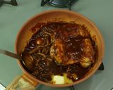 カフェ風。香ばしキノコのチーズデミチキン作り方7写真
