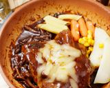 カフェ風。香ばしキノコのチーズデミチキン作り方9写真