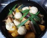 貴女風味で南京、鶏団子の煮物♥ゆりさん風作り方1写真
