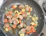 れんこん団子とカラフル野菜の甘酢炒め作り方9写真
