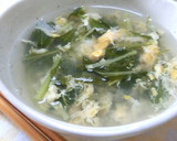 これうま♪　水菜とたまごの梅スープ作り方3写真