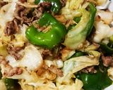 キャベツと牛肉のオイスターソース炒め作り方7写真