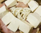 プチッと鍋●鶏肉＆豆腐の煮込み餅うどん鍋作り方3写真