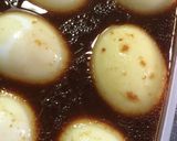 手羽元煮込みの残り汁で煮玉子作り方1写真