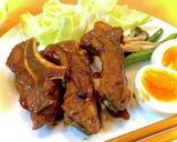 蜂蜜入りのスペアリブ！　タロの弁当晩ご飯作り方1写真