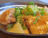 鶏もも肉と厚揚げと大根の煮物作り方5写真