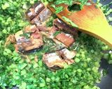 かぶの葉と さんま蒲焼で☆ご飯のお供 ♪作り方3写真