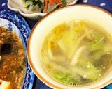 簡単あと1品　生姜と白菜とキノコのスープ作り方5写真