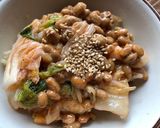 安定のキムチ納豆ご飯作り方2写真