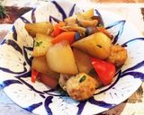 大根と鶏団子甘辛炒め作り方2写真
