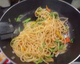 クレソンとツナのにんにく醤油和風パスタ作り方4写真