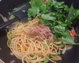 クレソンとツナのにんにく醤油和風パスタ作り方5写真