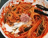 ワンパン☆ツナとトマトクリームスパスタ作り方5写真
