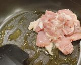 鶏肉と蓮根のアーリオオーリオ[浜納豆]作り方4写真
