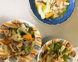レンジ牛乳坦々麺味豚こま大根青椒肉絲風作り方15写真