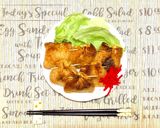 油揚げ玉ねぎたっぷりハムタルタル挟み焼き作り方8写真