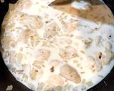 鶏とほうれん草のクリームパスタ作り方4写真