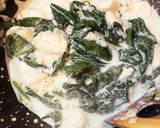 鶏とほうれん草のクリームパスタ作り方5写真