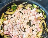 豚ひき肉と茄子の甘辛どんぶり作り方3写真