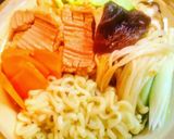 簡単で美味いチゲ鍋風もつ煮込みラーメン作り方8写真