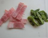 ベーコンといんげんの冷凍チーズトースト作り方1写真