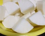 味染み～大根の豚そぼろあんかけ作り方1写真
