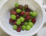クリスマスカラーで♬フルーツゼリー☆作り方1写真