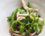 風味いい♪しめじ・ピーマンのごま和え♪作り方3写真