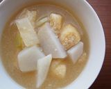 里芋・大根のお味噌汁♪作り方5写真