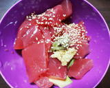 マグロとアボカドのわさび和え♪作り方1写真