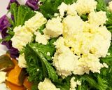 南瓜とわさび菜、紫キャベツ、クリチサラダ作り方4写真