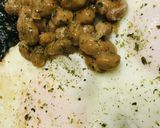 毎日の納豆●海苔&目玉焼き添え作り方2写真