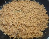 小松菜と鶏挽肉の甘辛炒め♪ぶっかけ丼作り方2写真
