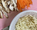 じゃがいもとにんじんとしいたけのきんぴら作り方2写真