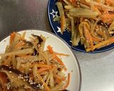 じゃがいもとにんじんとしいたけのきんぴら作り方5写真