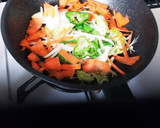 野菜炒め&かぼちゃ&えのきバターチーズ☆作り方3写真